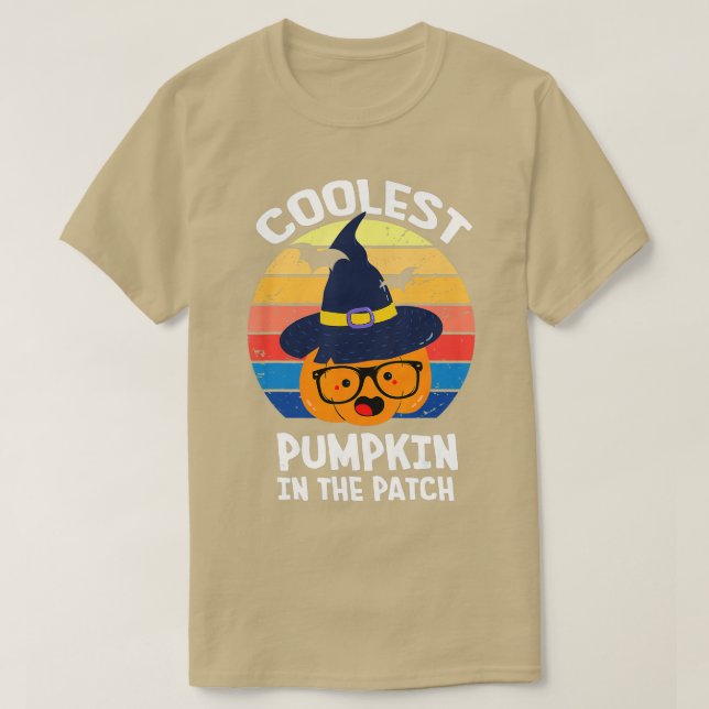 Camiseta A Pumpkin Mais Fria No Hallowee Dos Meninos Da Pat (Frente do Design)