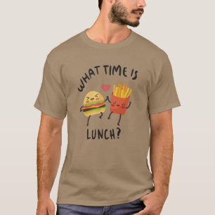 Camiseta A que horas é o almoço
