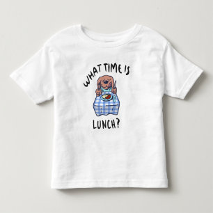 Camiseta A que horas é o almoço
