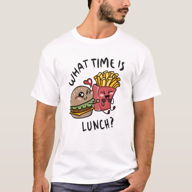 Camiseta A que horas é o almoço (Frente)