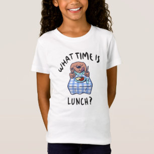 Camiseta A que horas é o almoço