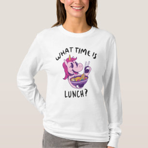 Camiseta A que horas é o almoço