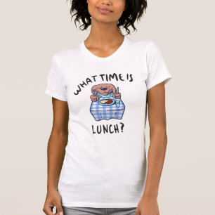 Camiseta A que horas é o almoço
