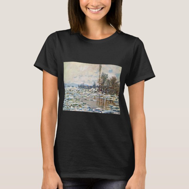 Camiseta A Quebra do Gelo por Claude Monet (Frente)