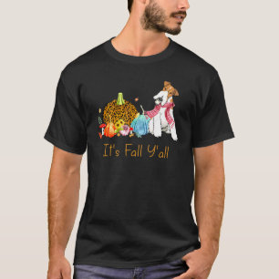 Camiseta A Queda De Fox Terrier Dog Cai Feliz
