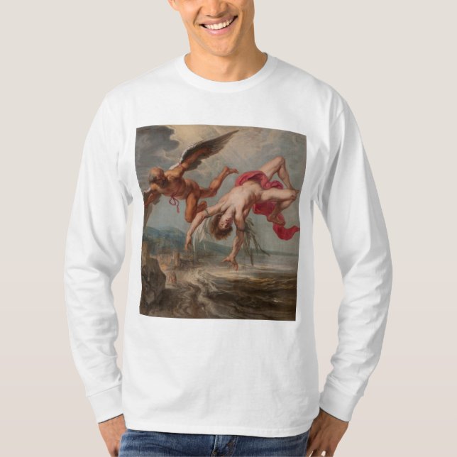 Camiseta A Queda de Ícaro (por Jacob Peter Gowy) (Frente)
