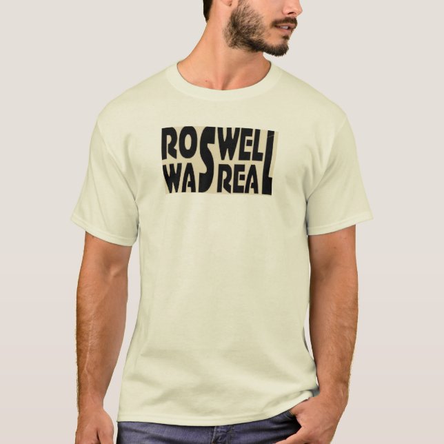 Camiseta A queda de Roswell na espaçonave da alienígena foi (Frente)
