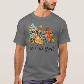 Camiseta A Queda De Yall Pumpkin Spice Leopardo Pumpkin Pie