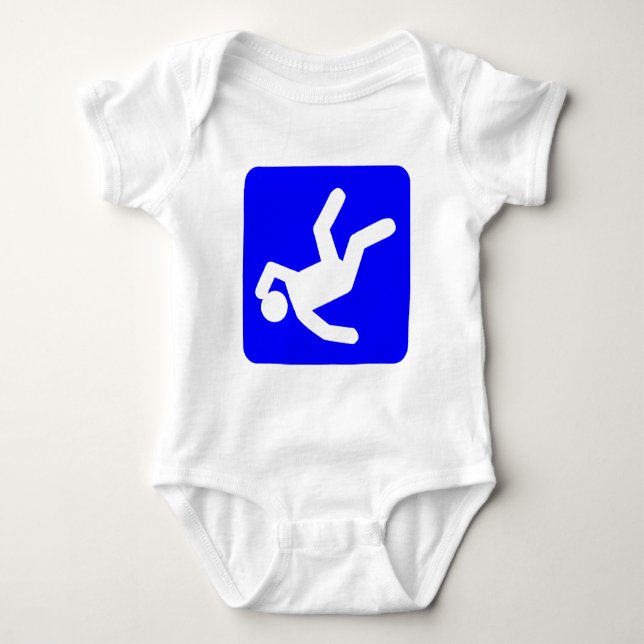 Camiseta A queda do homem - azul (Frente)