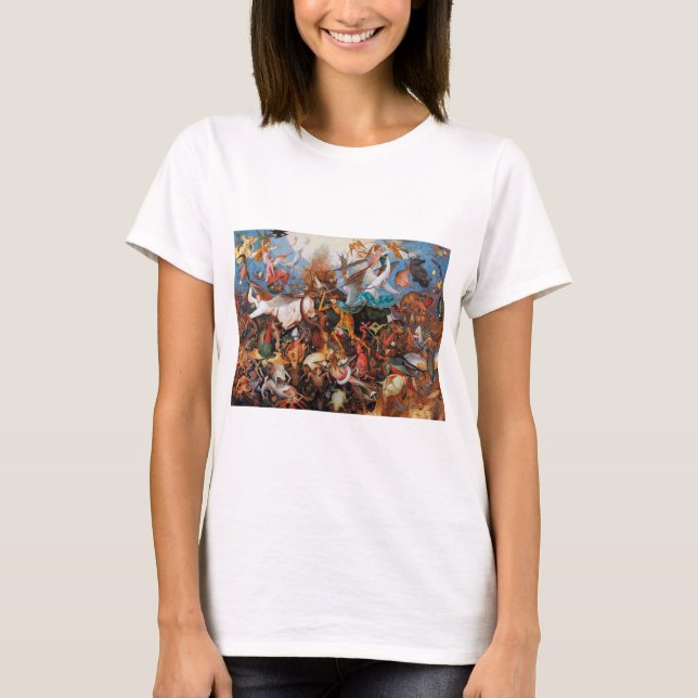 Camiseta A queda dos anjos rebeldes, Pieter Bruegel (Frente)