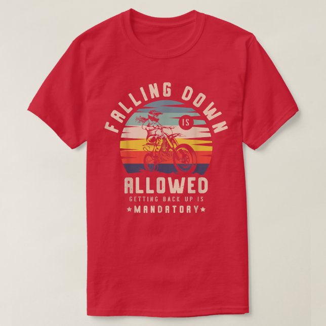Camiseta A queda é permitida para voltar atrás. (Frente do Design)
