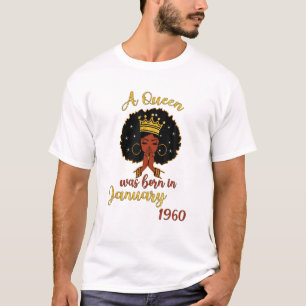 Camiseta A Queen Was Born In January 1960 62St Birthday Wom