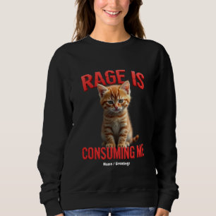 Camiseta A Rage está a consumir-me Gato de Gatinho, Felino 