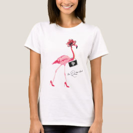 Camiseta A Rainha Aposentou O Chic Pink Flamingo