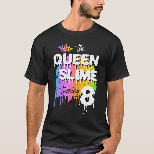 Camiseta A Rainha Do Slime Está Transformando 8 Rainhas Sli (Frente)