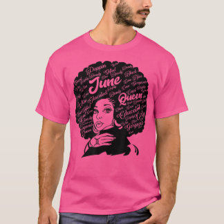 Camiseta A Rainha Foi Nascer No Aniversário De Junho Com Ca