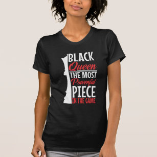 Camiseta A Rainha Negra Afro-Americana Mais Poderosa Xadrez