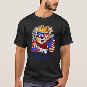 Camiseta A Rainha Platinum Jubilee Corgi Com Cachorro Coroa