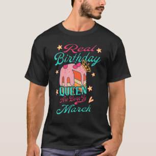 Camiseta A Rainha Real De Aniversário É Nascer No Aniversár