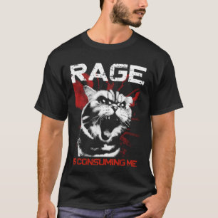 Camiseta A Raiva Está Me Consumindo - Amante de Gato de Mem