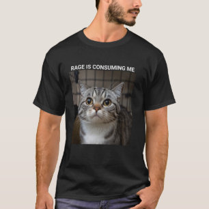 Camiseta A Raiva Está Me Consumindo Meme De Gato Olhando To
