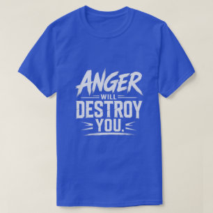 Camiseta A Raiva Vai Te Destruir Tipografia Motivacional Ne