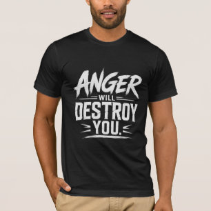 Camiseta A Raiva Vai Te Destruir Tipografia Motivacional Ne