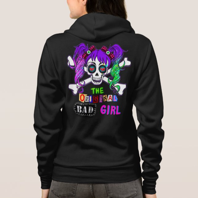 Camiseta A Rapariga Má Original Punk Rock Girl Power Hodie (Verso)