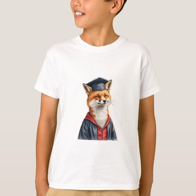 Camiseta a raposa graduada (Frente)