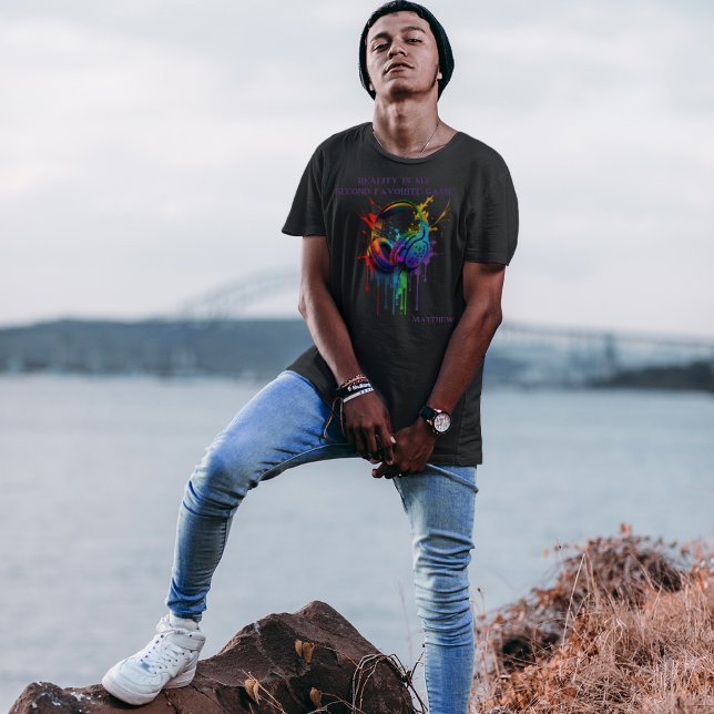 Camiseta A realidade é o meu segundo jogo favorito. Headset (Criador carregado)