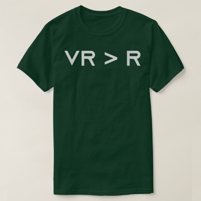 Camiseta A Realidade Virtual É Maior Que A Realidade (Frente do Design)