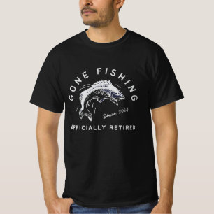 Camiseta A Reforma Engraçada Foi Pescar Oficialmente Aposen