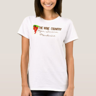 Camiseta A região vinícola: Napa, Sonoma, Mendocino