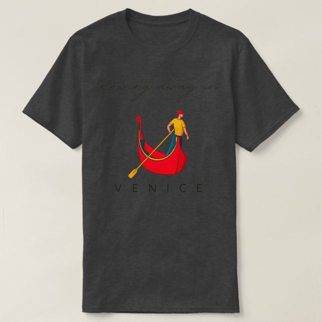 Camiseta A remar em Veneza (Frente do Design)