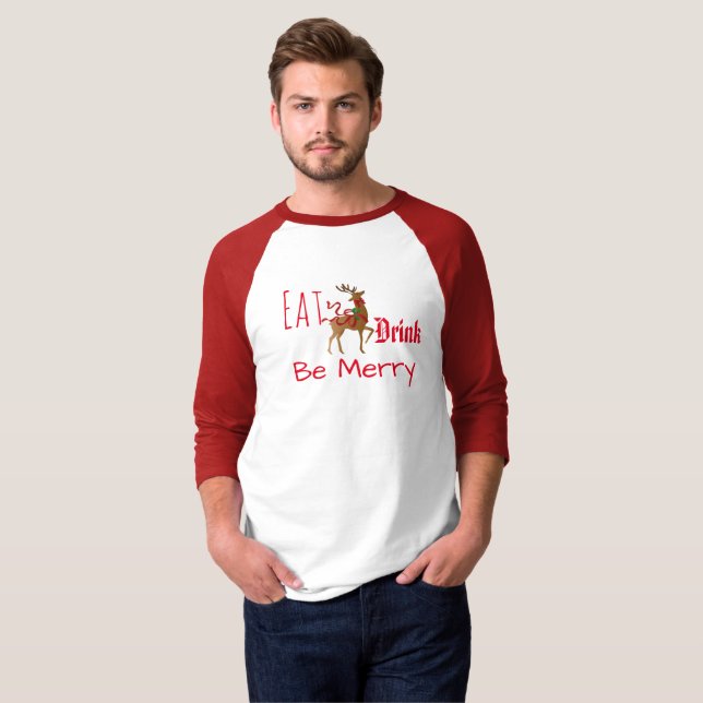 Camiseta A rena do Natal do basebol dos homens Camisa-Come… (Frente Completa)