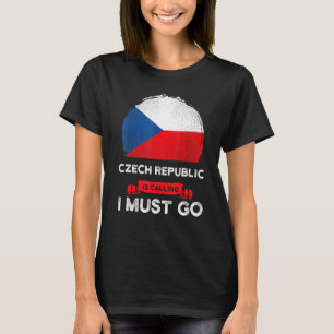 Camiseta A República Checa Chama-Me Que Tenho De Ir Bandeir
