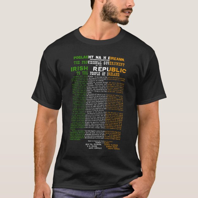 Camiseta A República da irlanda 1916 Proclaimation de (Frente)