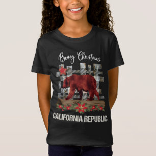 Camiseta A república de Califórnia do Natal de Beary caç