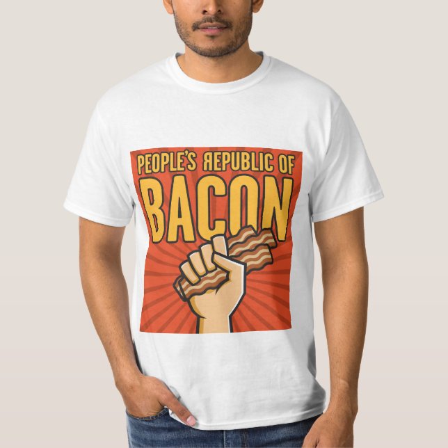Camiseta A República Popular do bacon (Frente)