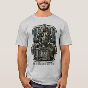 Camiseta A resistência do robô retrô é uma camisa-T inútil