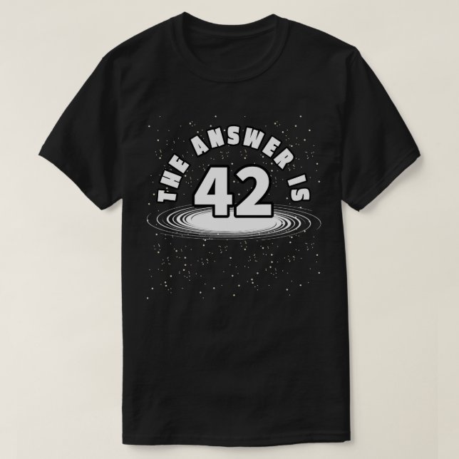 Camiseta A Resposta É 42 Galáxias Espaciais (Frente do Design)