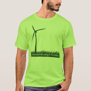 Camiseta A resposta está fundindo no vento
