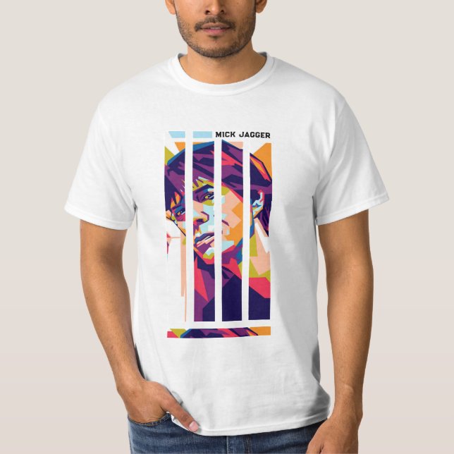 Camiseta A retro-inspired tribute to Mick Jagger — timeless (Frente)