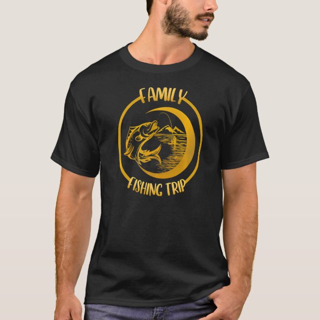 Camiseta A Reunião Da Viagem De Pesca Familiar Corresponde  (Frente)