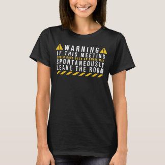Camiseta A Reunião de Sinais de Advertência Tecnológica Div