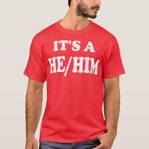 Camiseta A Revelação do Gênero É Um Menino Pronoun Ele