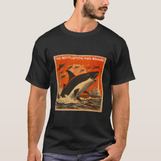Camiseta A Revolução Começou Gladis Orcas Brancos Comendo