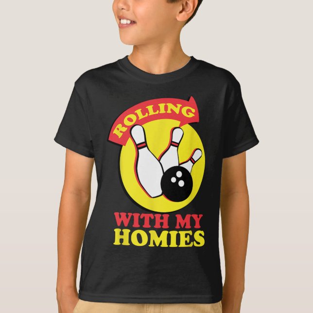 Camiseta A Rolar Com O Meu Presente Novelty Da Equipe Da Bo (Frente)