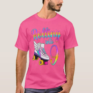 Camiseta A rolar para 9 anos, vamos a rolo, estou a virar 9