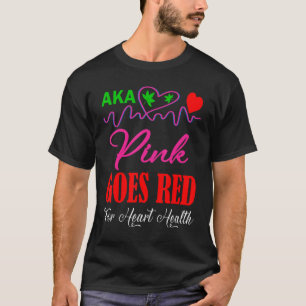 Camiseta A Rosa Fica Vermelha Para Bonito Saúde Cardíaca Em